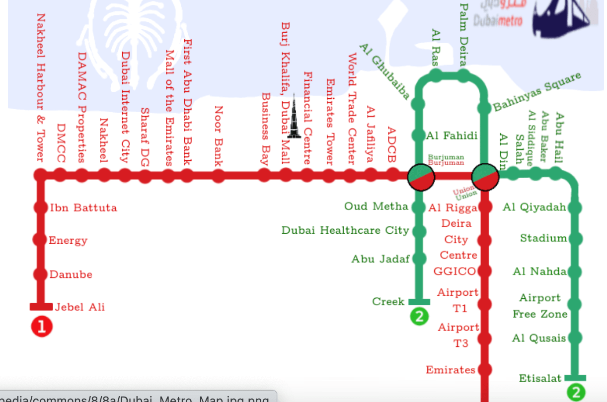 Dubai Metro Red Line Metro Map Station Map Dubai Map 40 OFF
