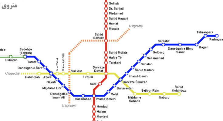 tehran metro map