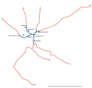 Stadtbahnnetzplan Bielefeld