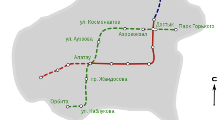 Almaty Metro Map