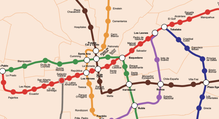 Santiago de Chile Metro Map