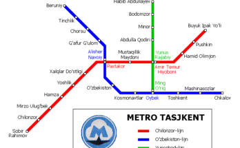 Tashkent metro map