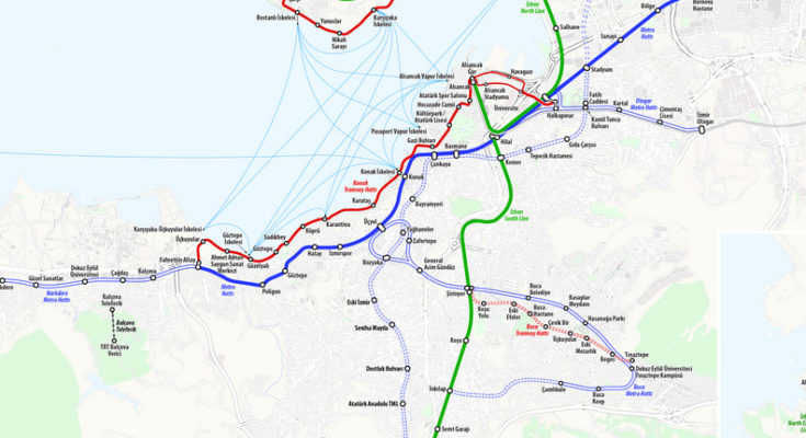Izmir U-bahn Karte