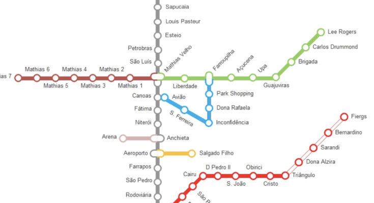 Mapa del metro de Porto Alegre