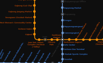 Mapa del metro de Incheon