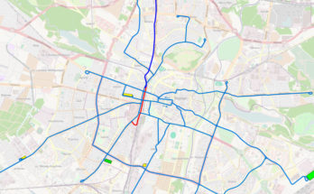 Poznan Fast Tram map