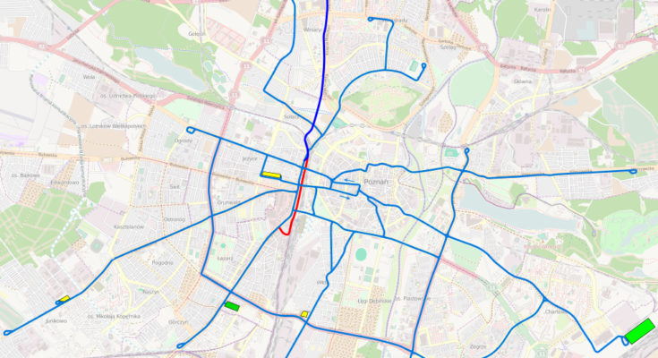 Poznan Fast Tram map