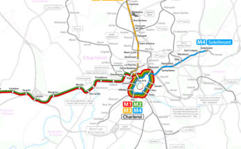 Charleroi light metro map